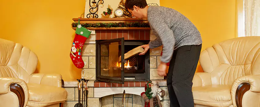 Rusted Metal Fireplace Restoration in Kenosha, Wisconsin